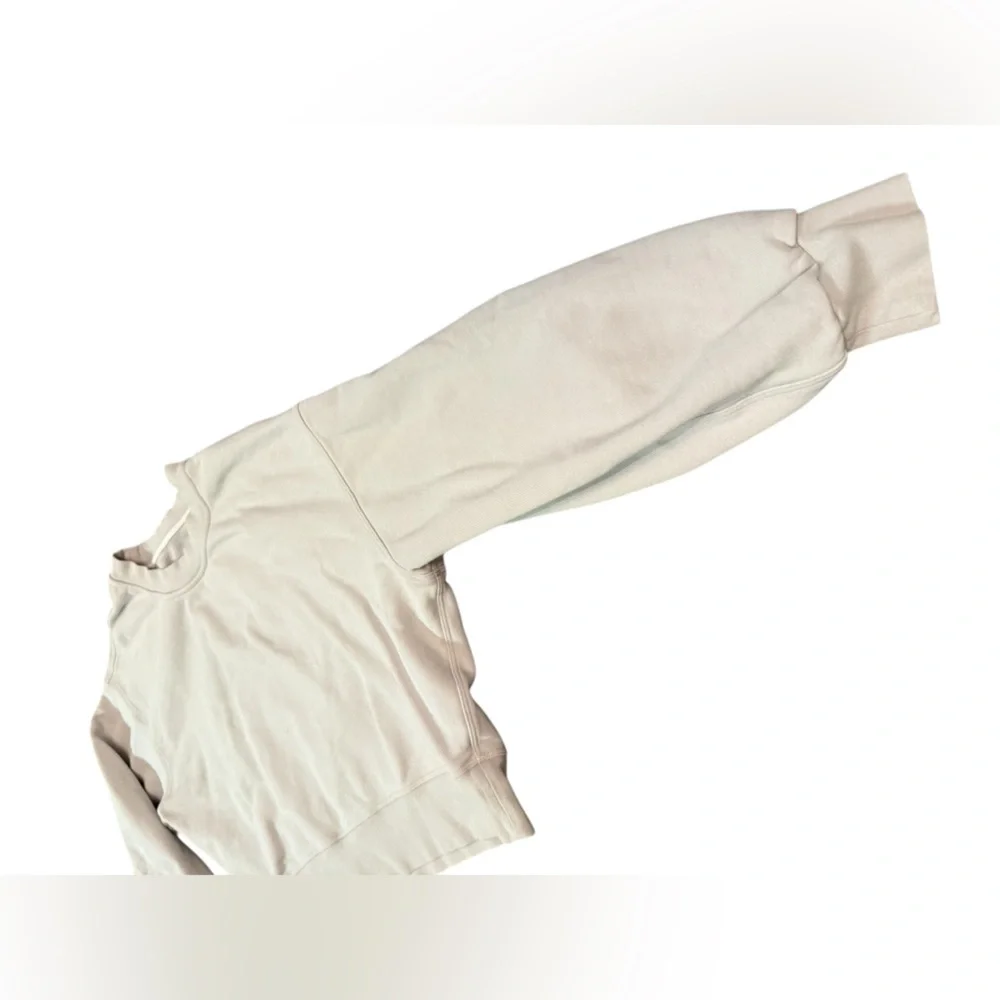 LuluLemon Perfectly Oversized Cropped Crew French Terry In White Opal Size Small - Picture 5 of 9